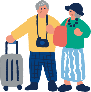旅する人物イラスト
